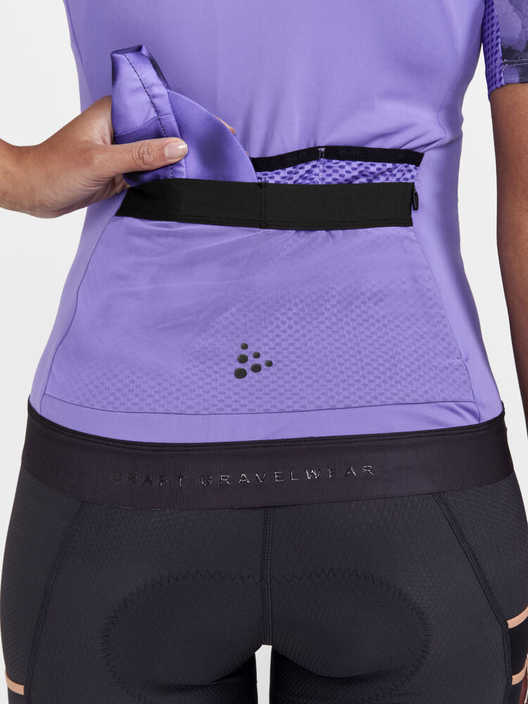 Pro Gravel Ss Jersey W von Craft – Rose Brown/Multi