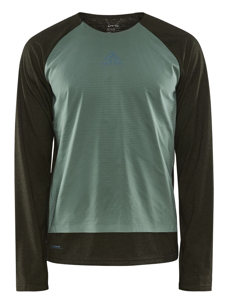 ADV Trail Wool Wind LS Tee M von Craft – Juniper/Melange
