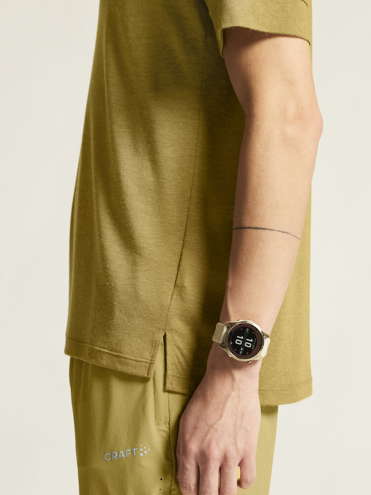 Adv Trail Wool Ss Tee M von Craft – Tofu Melange