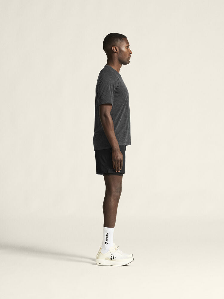 Adv Trail Wool Ss Tee M von Craft – Tofu Melange