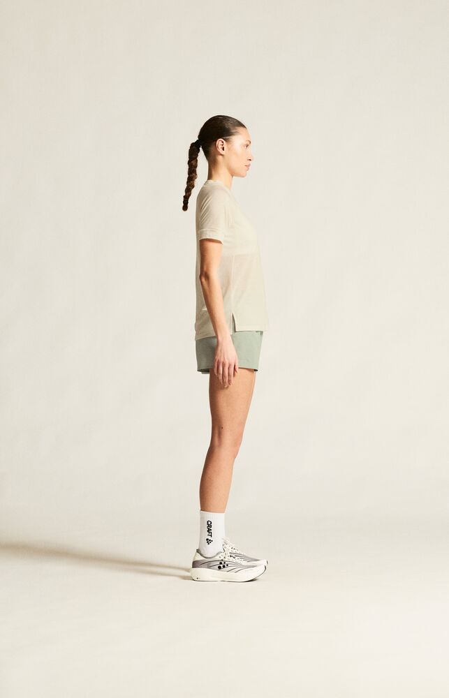 Adv Trail Wool Ss Tee W von Craft – Tofu Melange