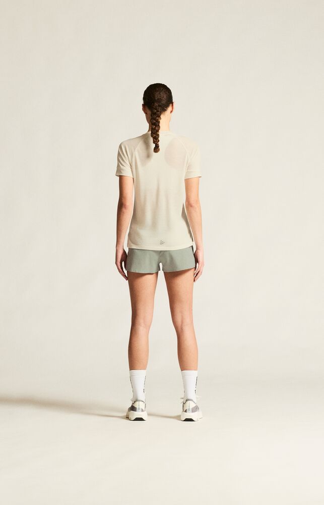 Adv Trail Wool Ss Tee W von Craft – Tofu Melange