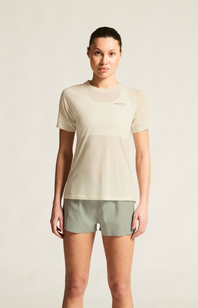 Adv Trail Wool Ss Tee W von Craft – Tofu Melange