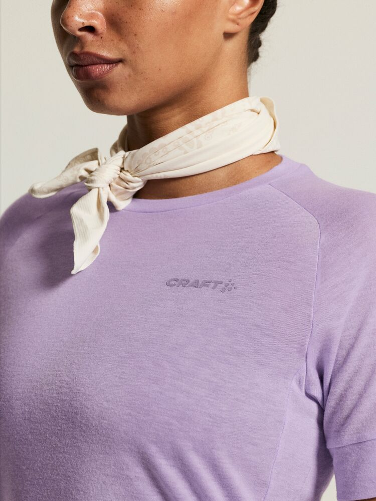 Adv Trail Wool Ss Tee W von Craft – Tofu Melange