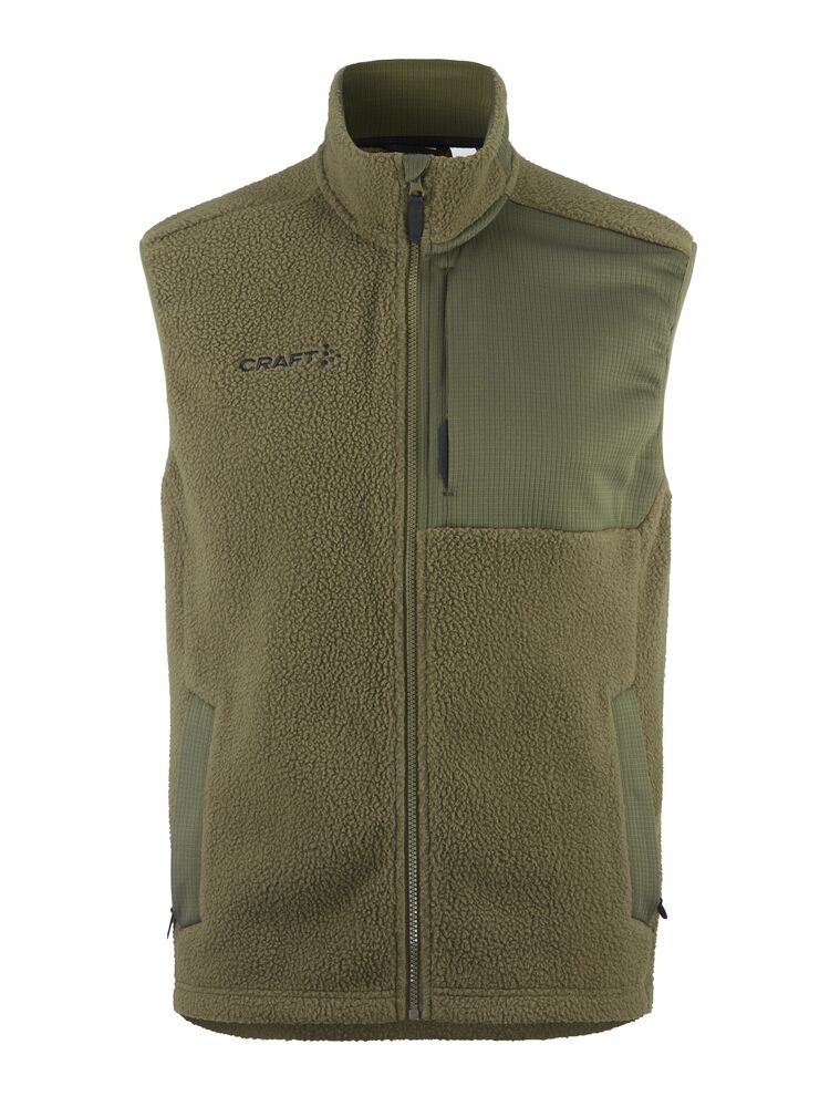 Adv Explore Pile Fleece Vest M von Craft – Ecru/Black