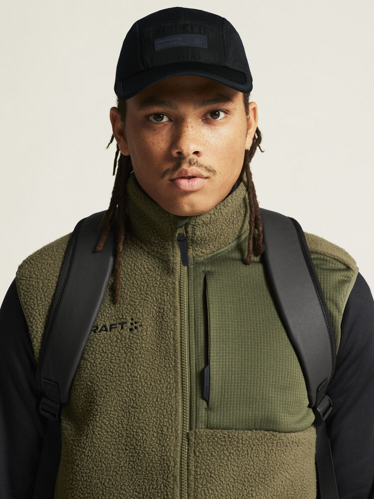 Adv Explore Pile Fleece Vest M von Craft – Ecru/Black