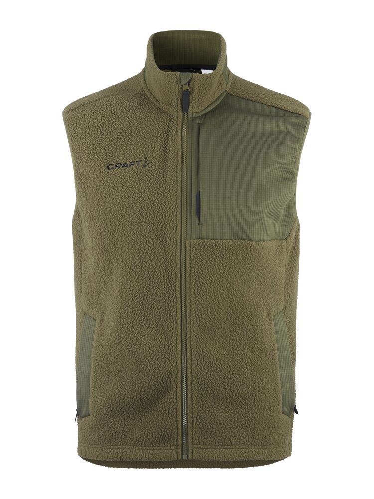 Adv Explore Pile Fleece Vest M von Craft – Ecru/Black
