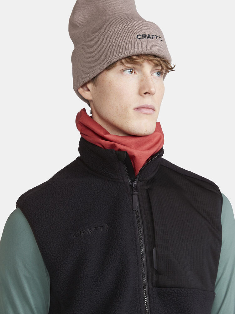 Adv Explore Pile Fleece Vest M von Craft – Ecru/Black