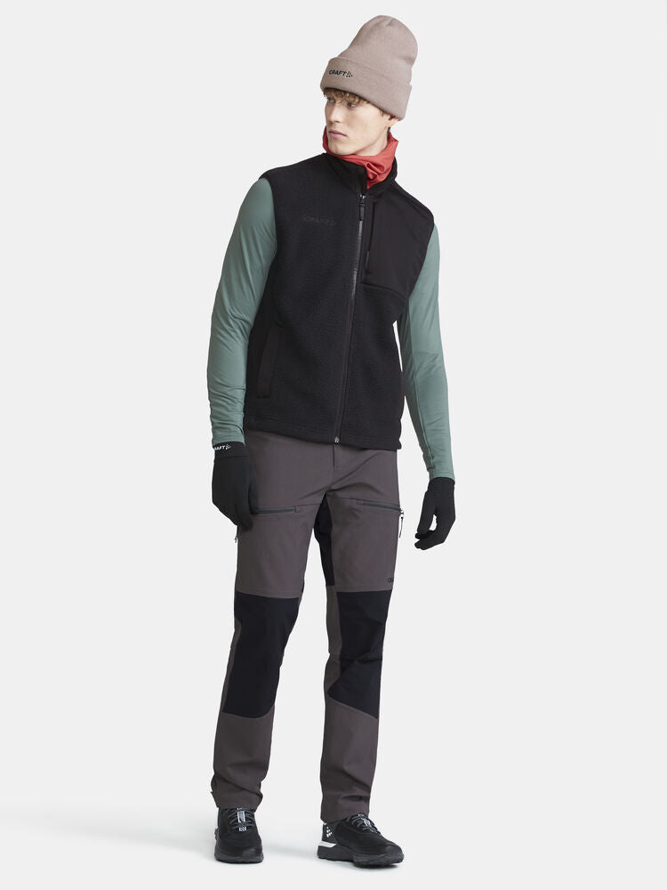 Adv Explore Pile Fleece Vest M von Craft – Ecru/Black