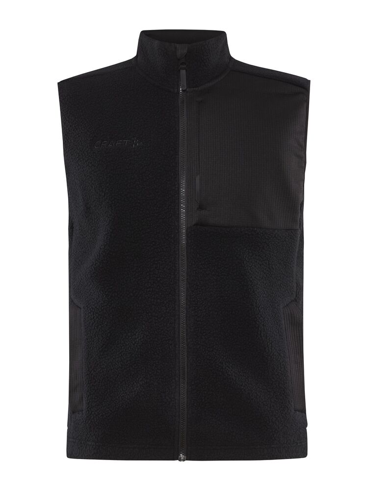 Adv Explore Pile Fleece Vest M von Craft – Ecru/Black