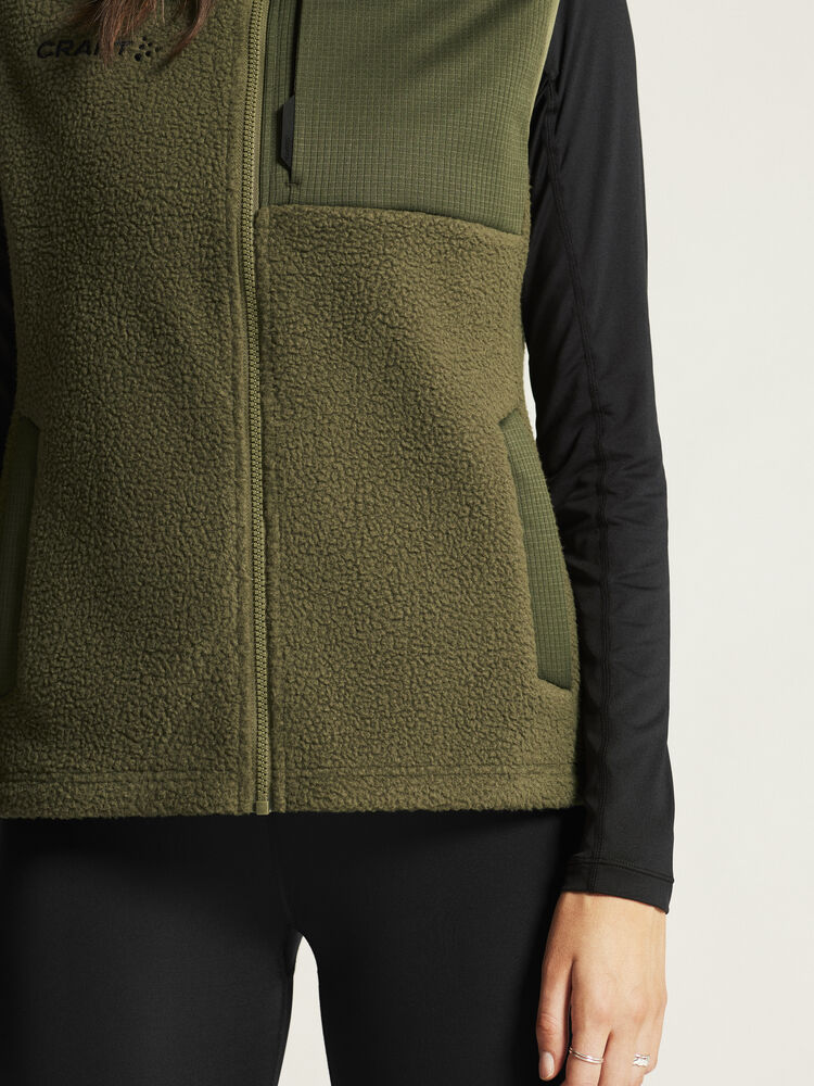 Adv Explore Pile Fleece Vest W von Craft – Ecru/Black
