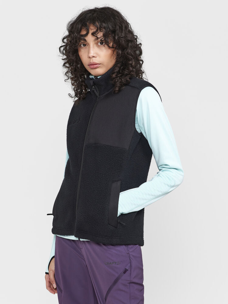 Adv Explore Pile Fleece Vest W von Craft – Ecru/Black
