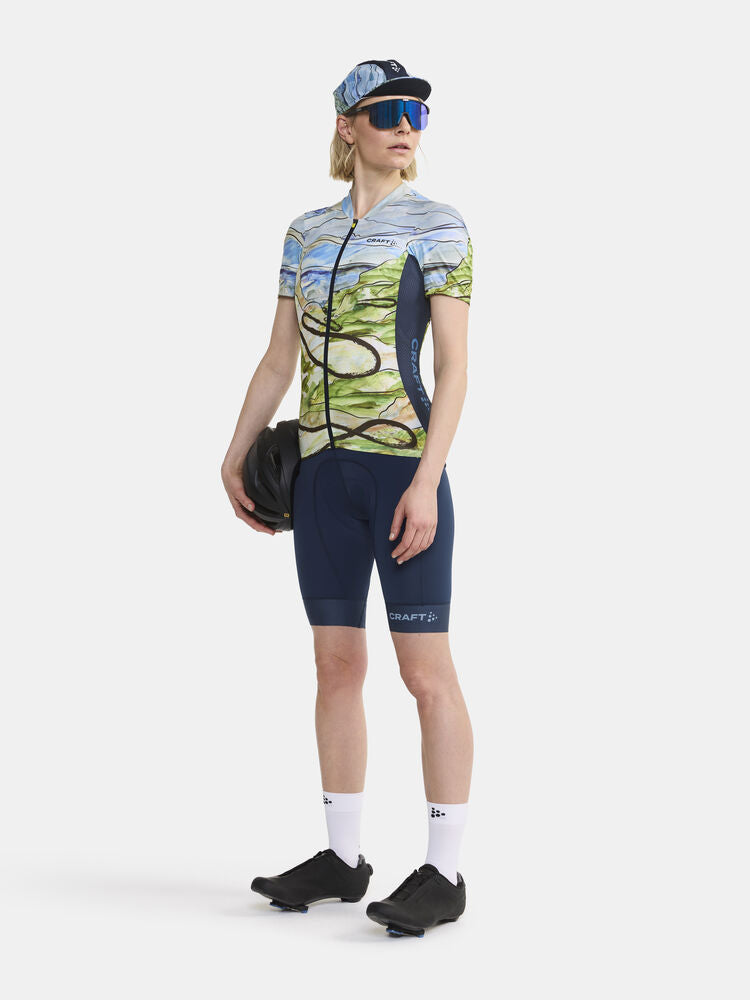 Adv Endur Graphic Jersey W von Craft – Blaze/Free