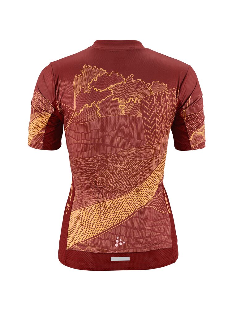 Adv Endur Graphic Jersey W von Craft – Blaze/Free