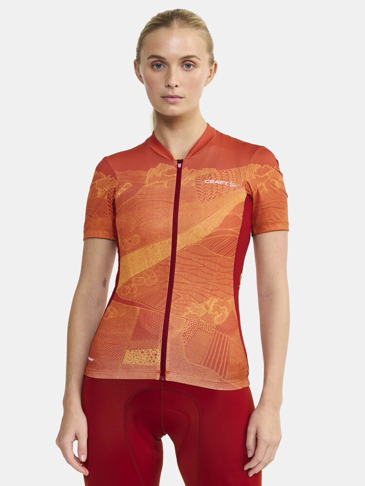 Adv Endur Graphic Jersey W von Craft – Blaze/Free