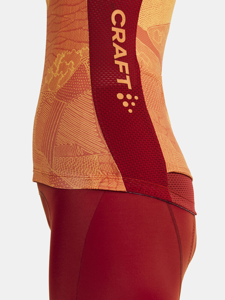 Adv Endur Graphic Jersey W von Craft – Blaze/Free