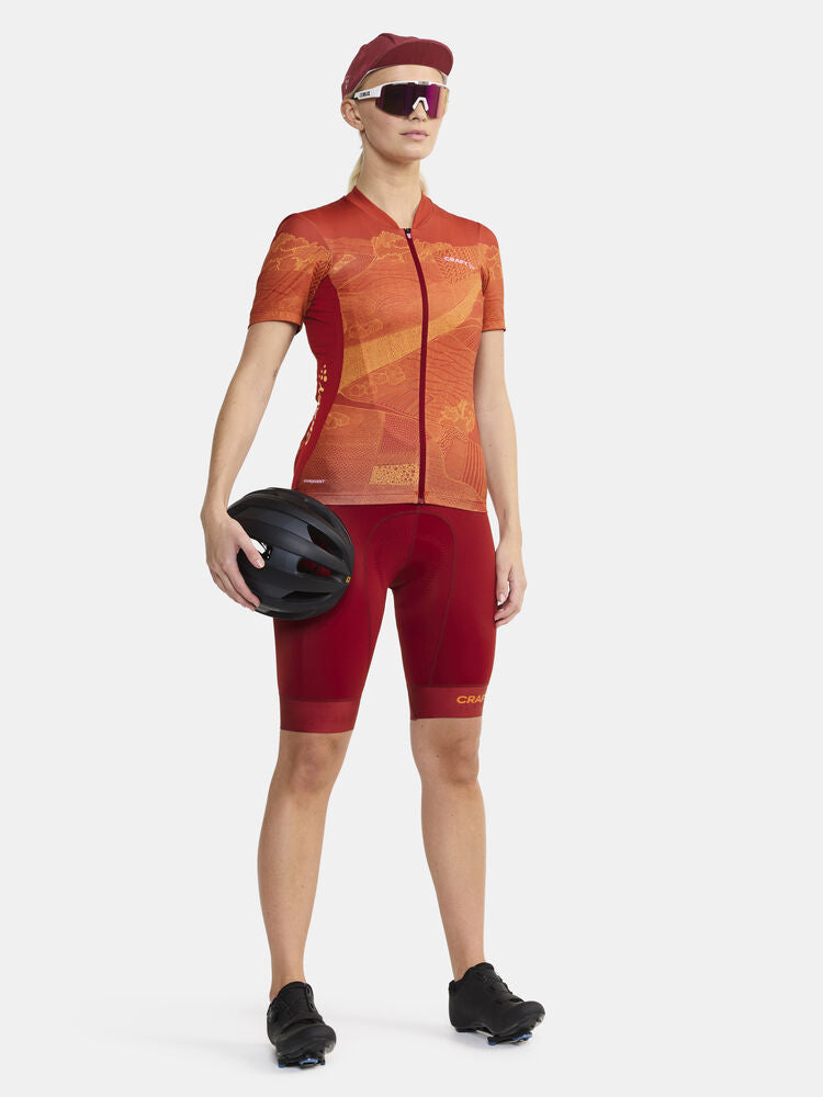 Adv Endur Graphic Jersey W von Craft – Blaze/Free