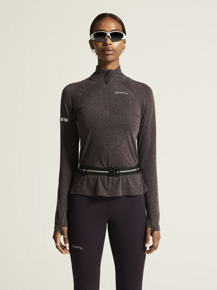 Adv Subz Wool Ls Tee 3 W von Craft – Syrup/Melange
