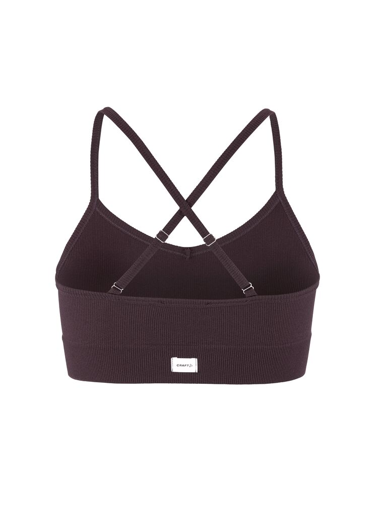 Collective Rib Strap Sports Bra W von Craft – Dk Plum
