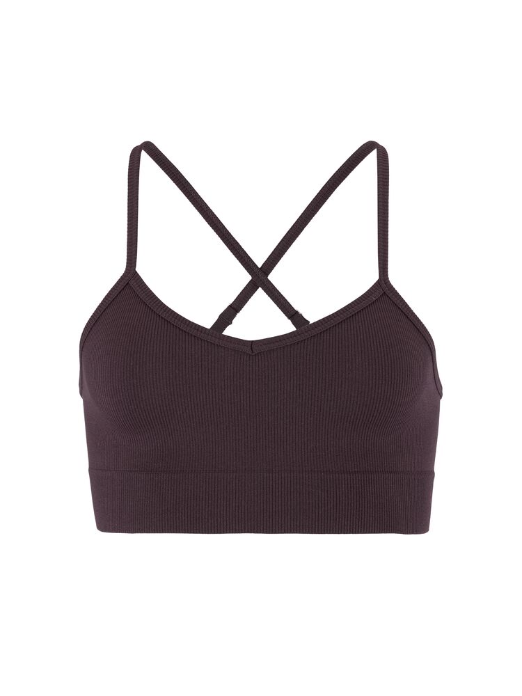 Collective Rib Strap Sports Bra W von Craft – Dk Plum