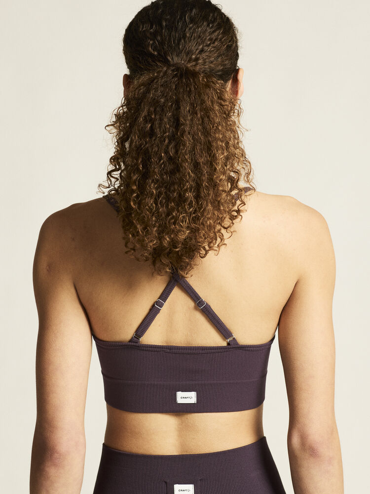 Collective Rib Strap Sports Bra W von Craft – Dk Plum