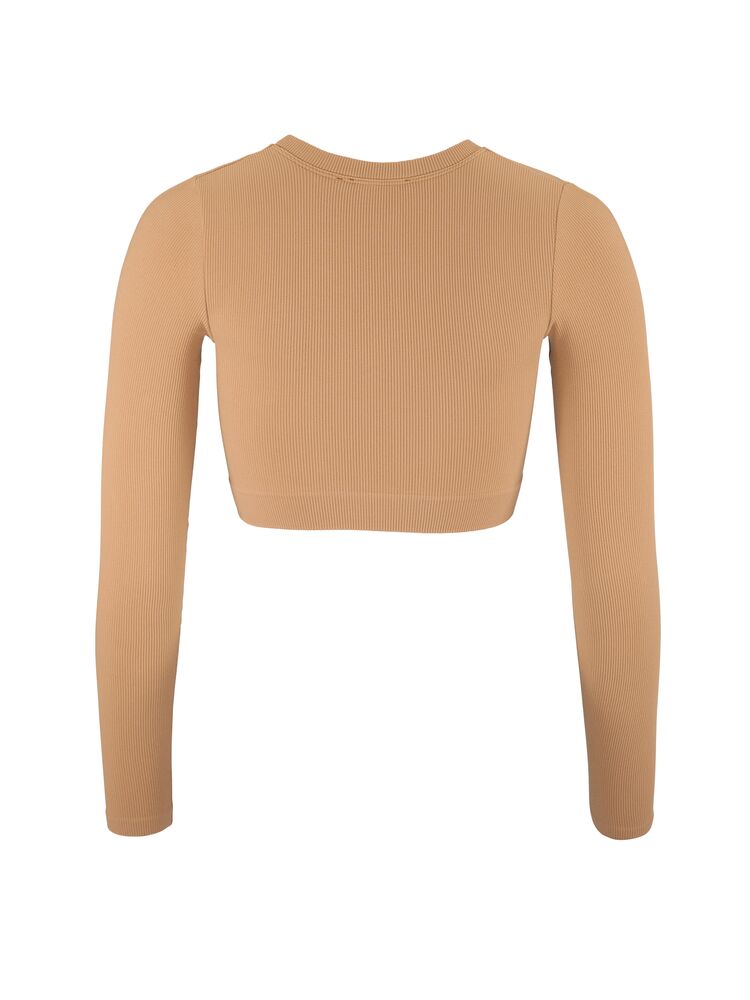 Collective Rib Cropped Ls Top W von Craft – Syrup