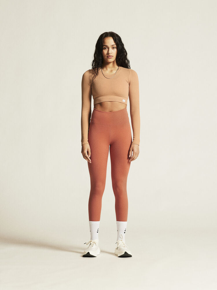 Collective Rib Cropped Ls Top W von Craft – Syrup