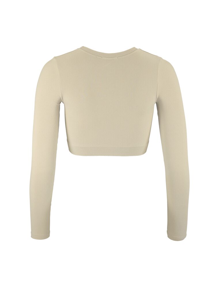 Collective Rib Cropped Ls Top W von Craft – Syrup