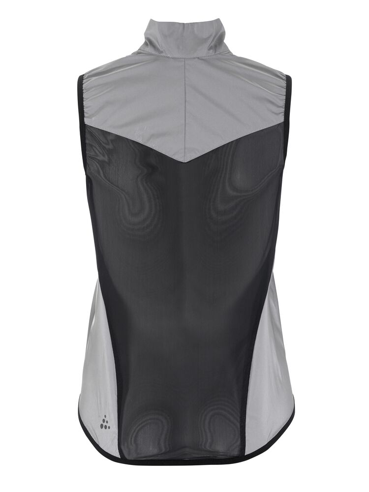 Adv Essence Lumen Wind Vest W von Craft – Silver Reflective/Black