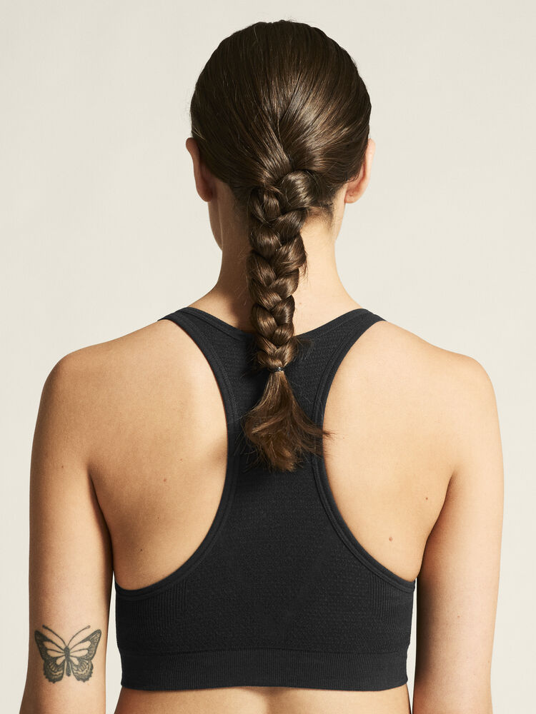 Wool Seamless Bra W von Craft – Black