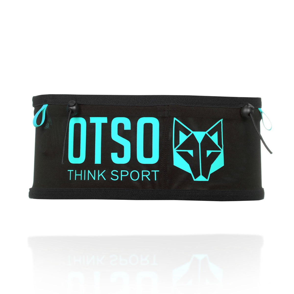 OTSO Unisex Laufgürtel - Black & Turquoise – Produktansicht