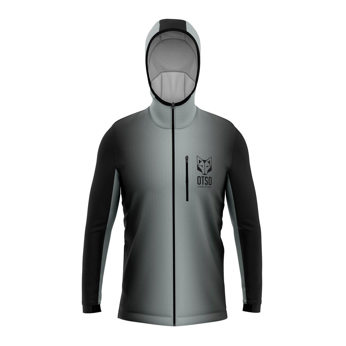 OTSO Unisex Sport-Hoodie - Black & Grey – Produktansicht
