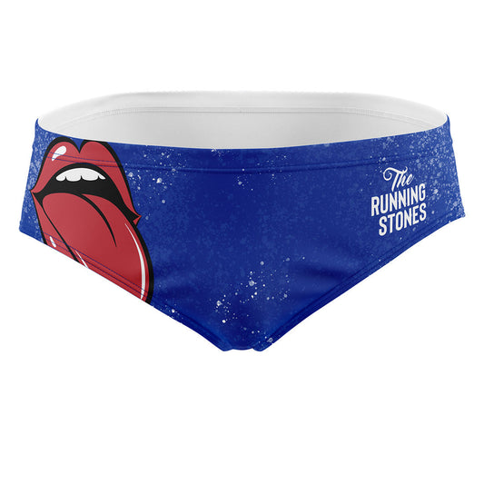 OTSO Herren Badehose Slip - Running Stones Blue – Produktansicht
