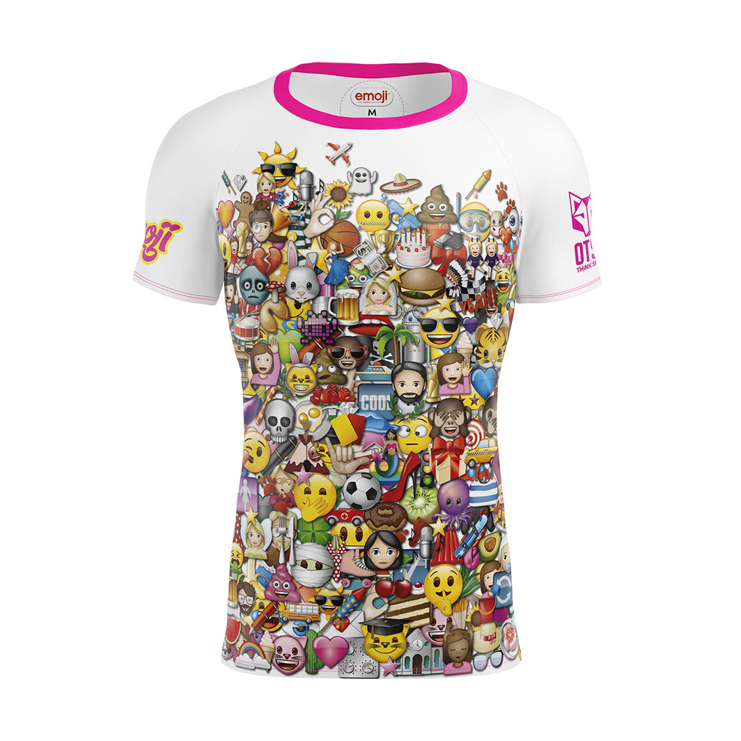 OTSO Herren Kurzarm-Funktionsshirt - Emoji Big Wave – Produktansicht