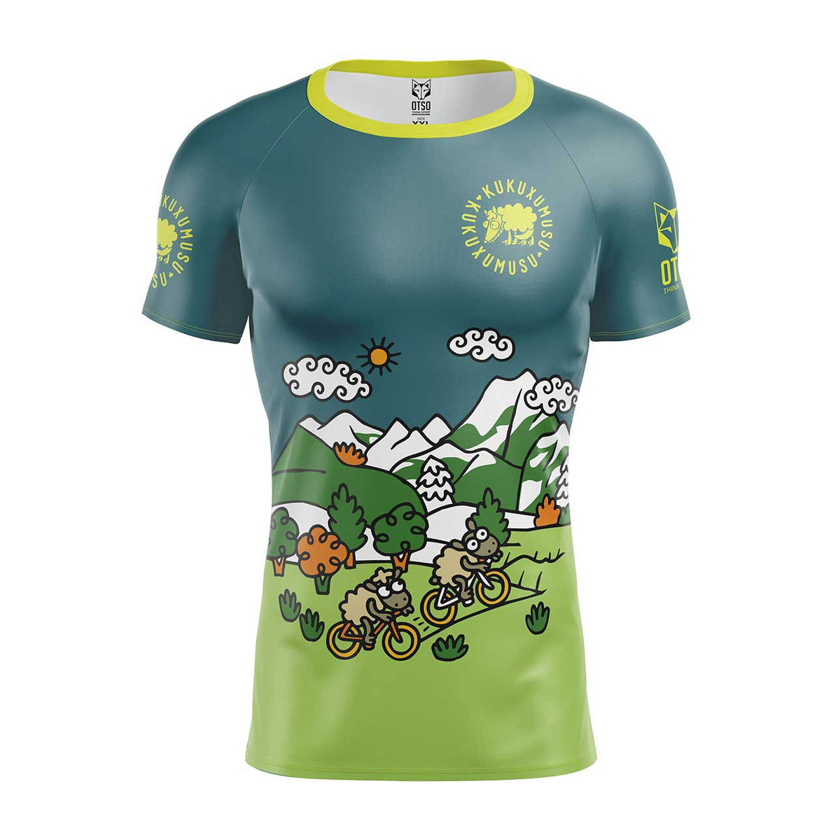 OTSO Herren Kurzarm-Funktionsshirt - Kukuxumusu Bike – Produktansicht