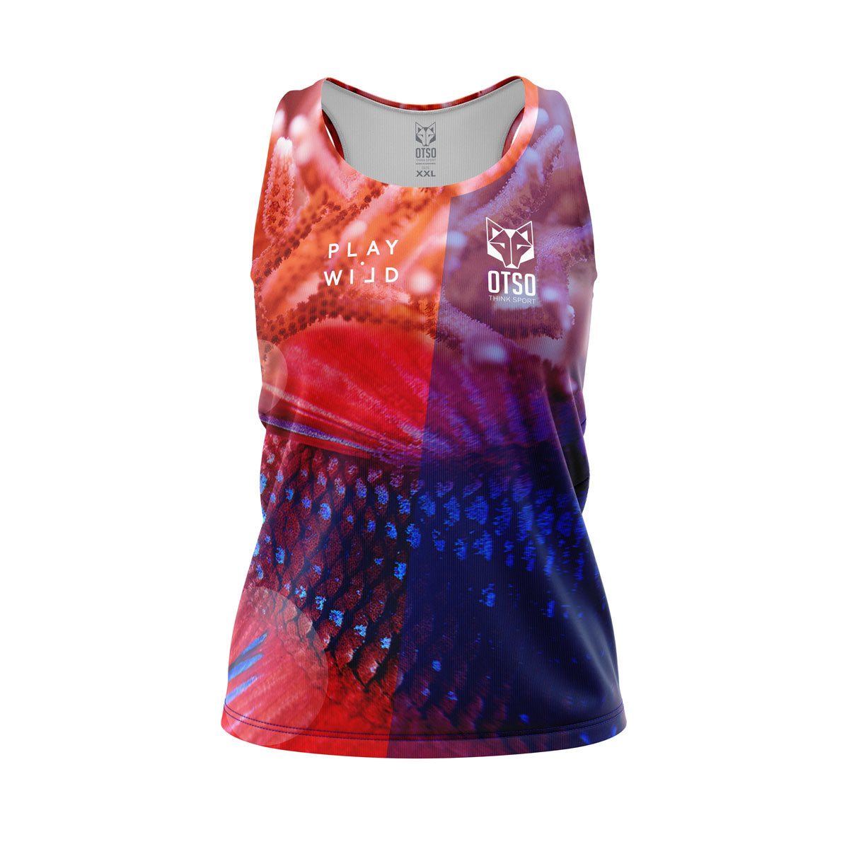 OTSO Damen Padel-Singlet - Coral – Produktansicht