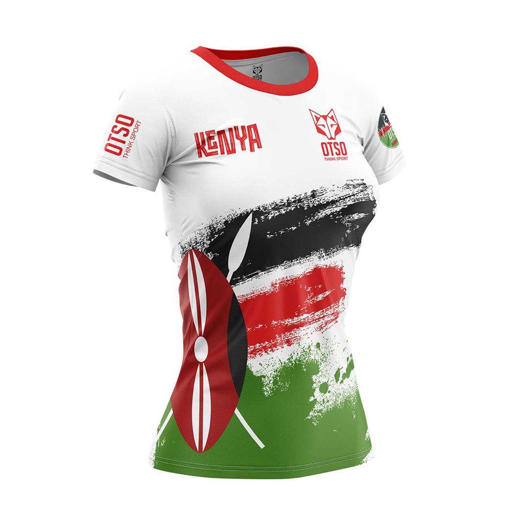 OTSO Damen Kurzarm-Funktionsshirt - Kimbia Kenya – Produktansicht