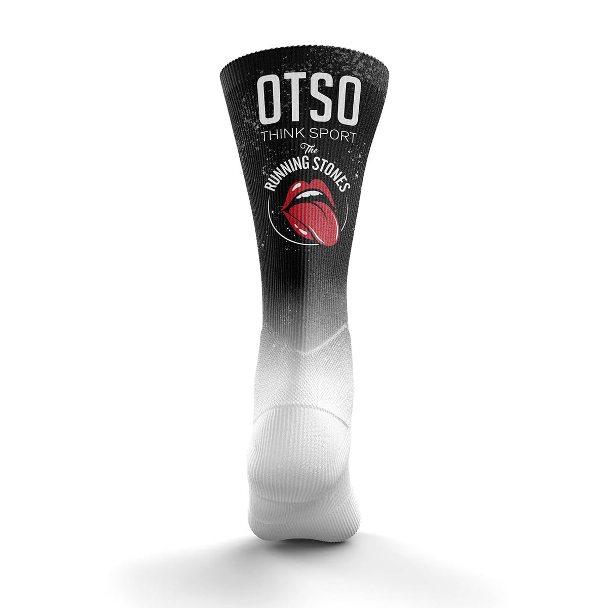 OTSO Sublimierte Sportsocken - Running Stones Black – Produktansicht 3