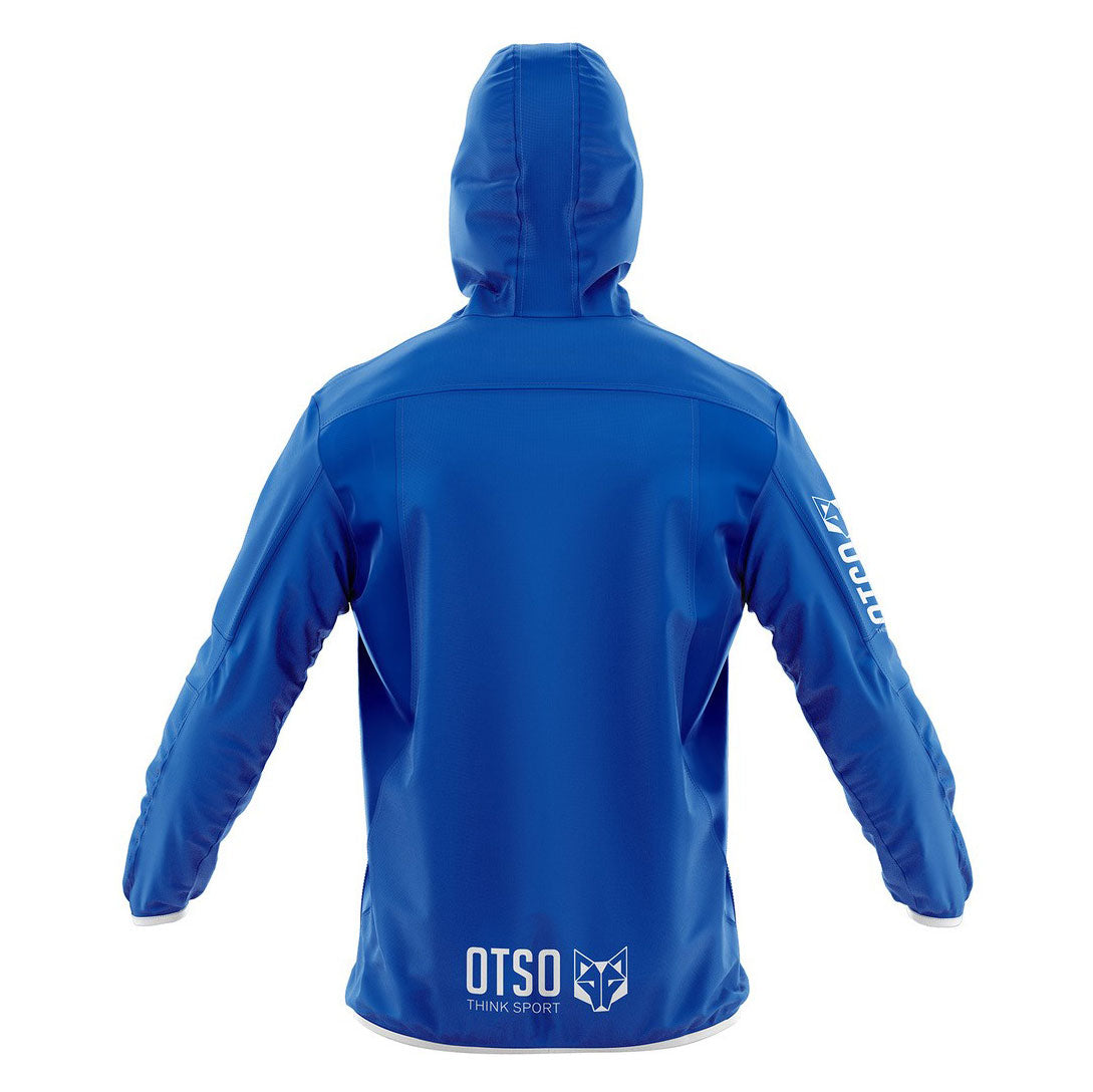 OTSO Wasserdichte Laufjacke - Electric Blue & White – Produktansicht 2