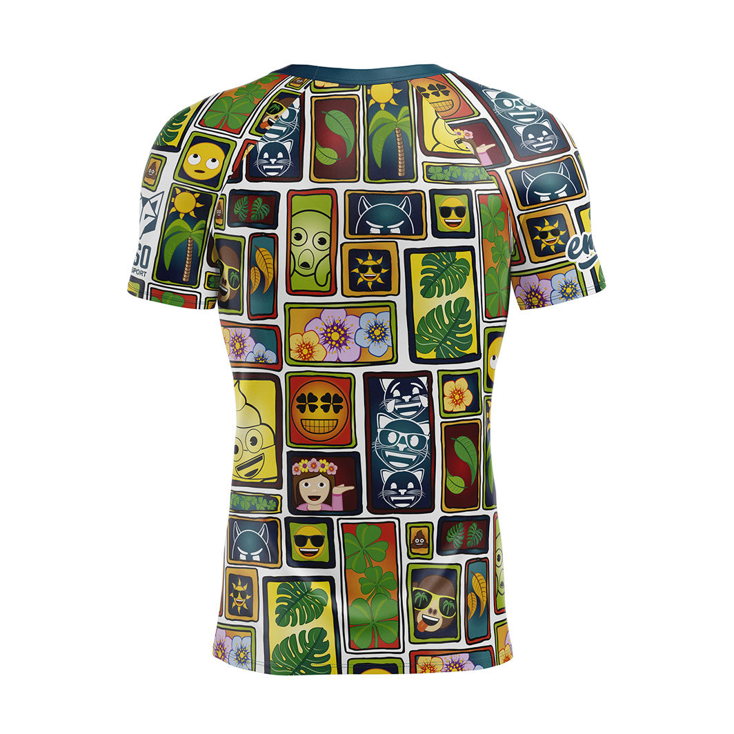 OTSO Herren Kurzarm-Funktionsshirt - Emoji Portrait – Produktansicht 2