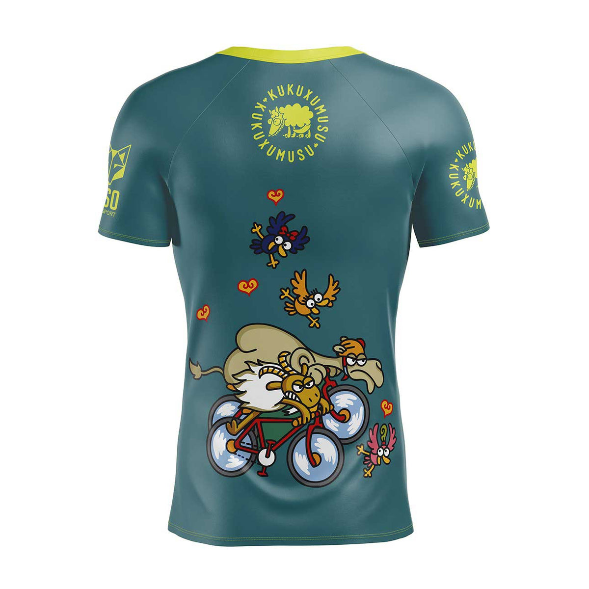 OTSO Herren Kurzarm-Funktionsshirt - Kukuxumusu Bike – Produktansicht 2