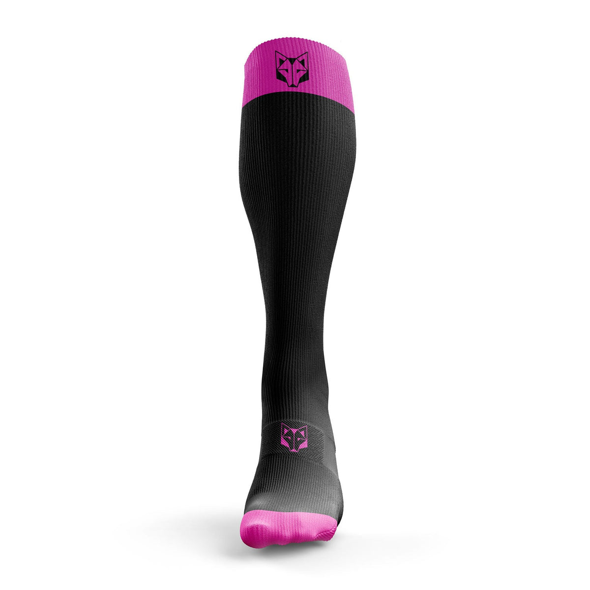 OTSO Recovery-Kompressionssocken - Black & Fluo Pink – Produktansicht 2