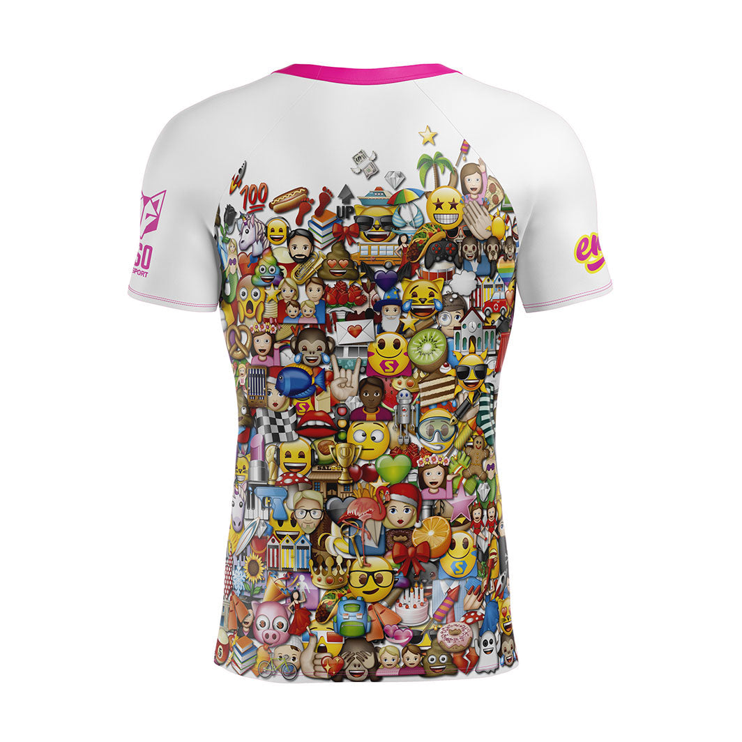 OTSO Herren Kurzarm-Funktionsshirt - Emoji Big Wave – Produktansicht 2