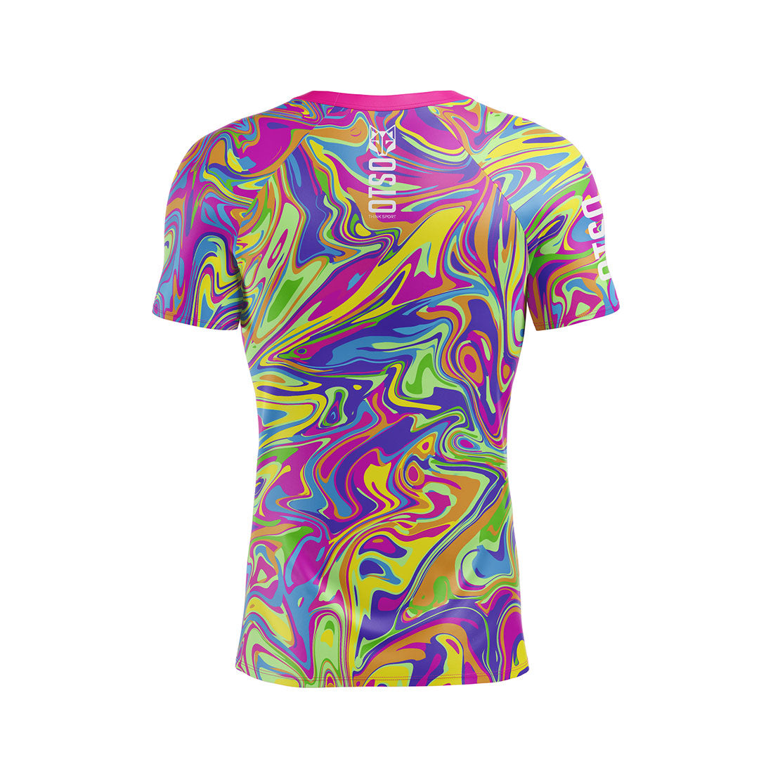 OTSO Herren Kurzarm-Funktionsshirt - Psychedelic – Produktansicht 2