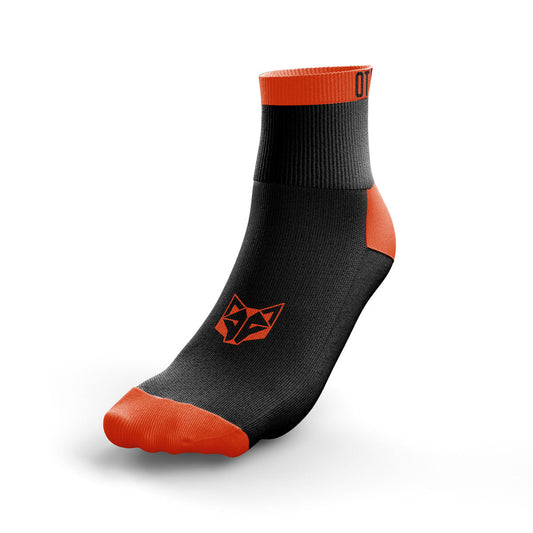 OTSO Multisport-Socken Low Cut - Black & Fluo Orange – Produktansicht
