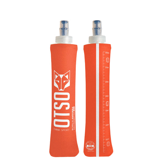 OTSO Faltbare Trinkflasche (Soft Flask) 350 ml – kleiner Verschluss - Orange – Produktansicht