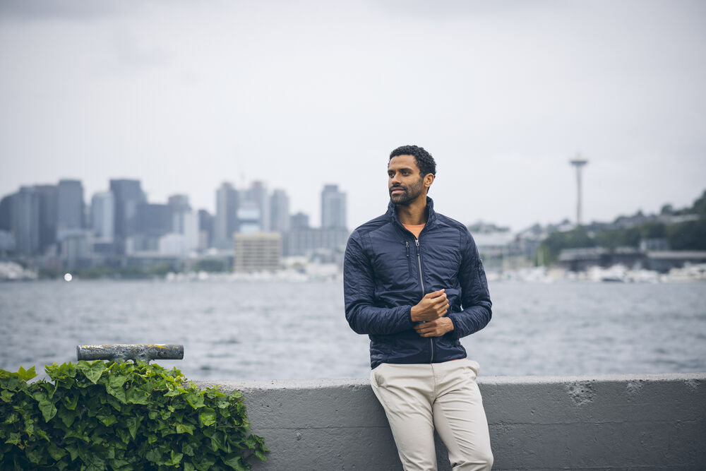 Packwood Jacket von Cutter & Buck – Denim Melange