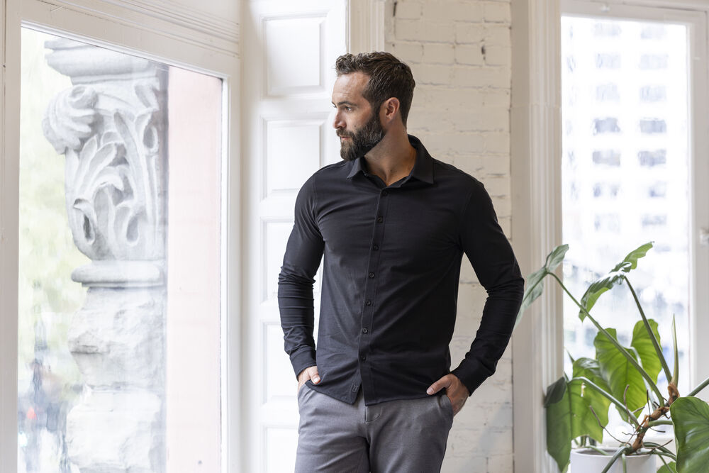 Hedley Stretch Shirt Men von Cutter & Buck – White