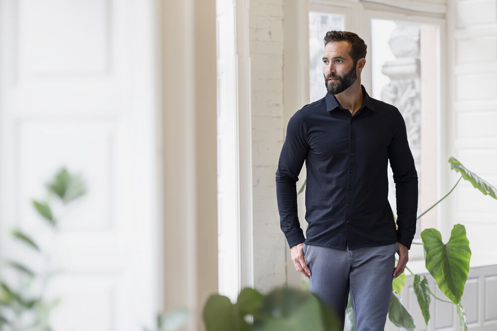 Hedley Stretch Shirt Men von Cutter & Buck – White