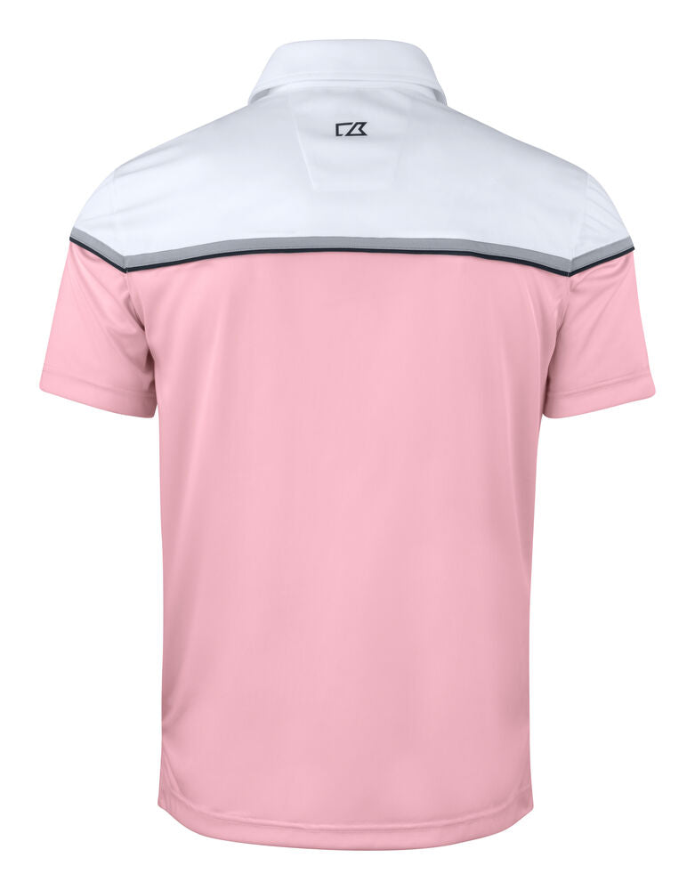Seabeck Polo Men von Cutter & Buck – Pink/White